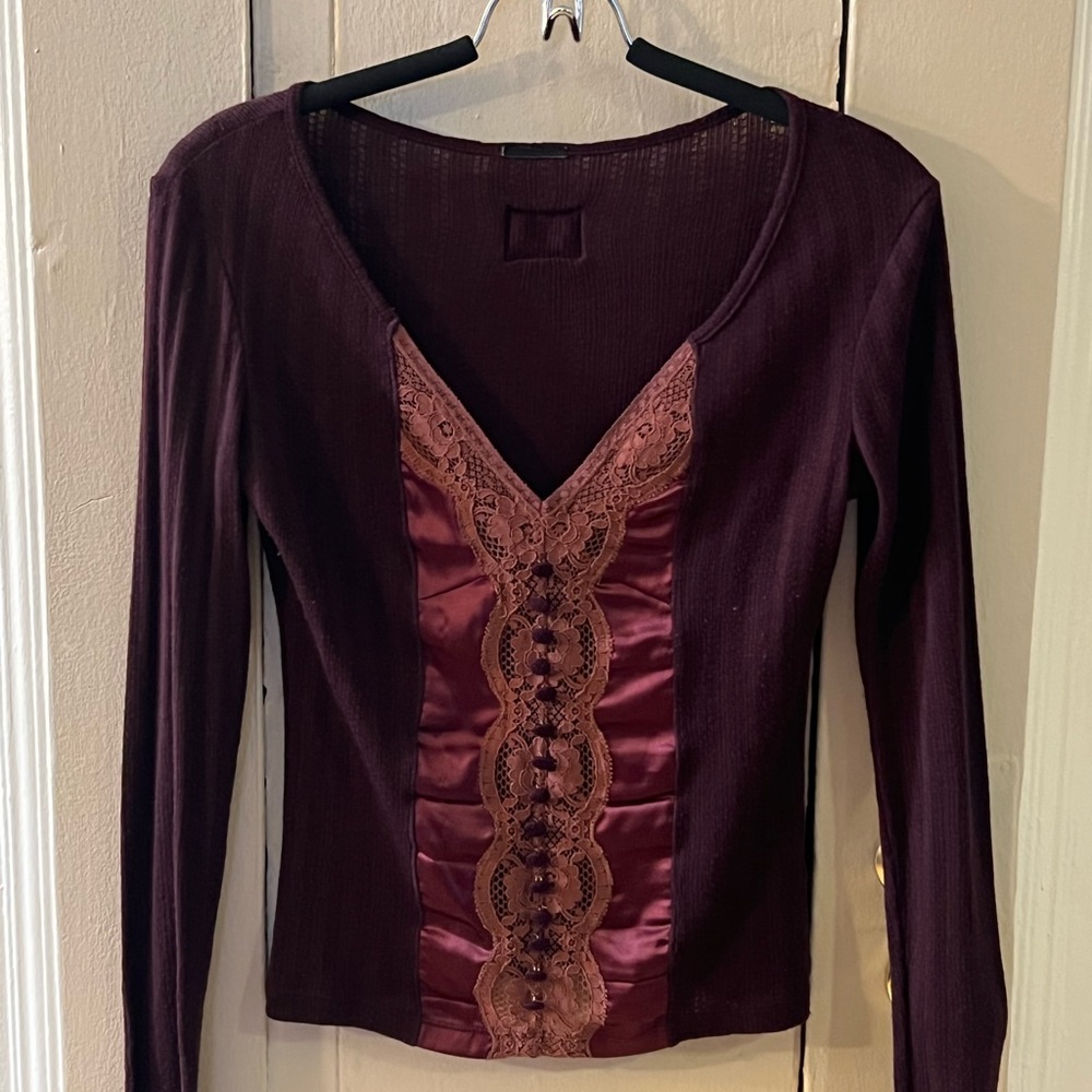 Lace trim top